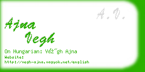 ajna vegh business card